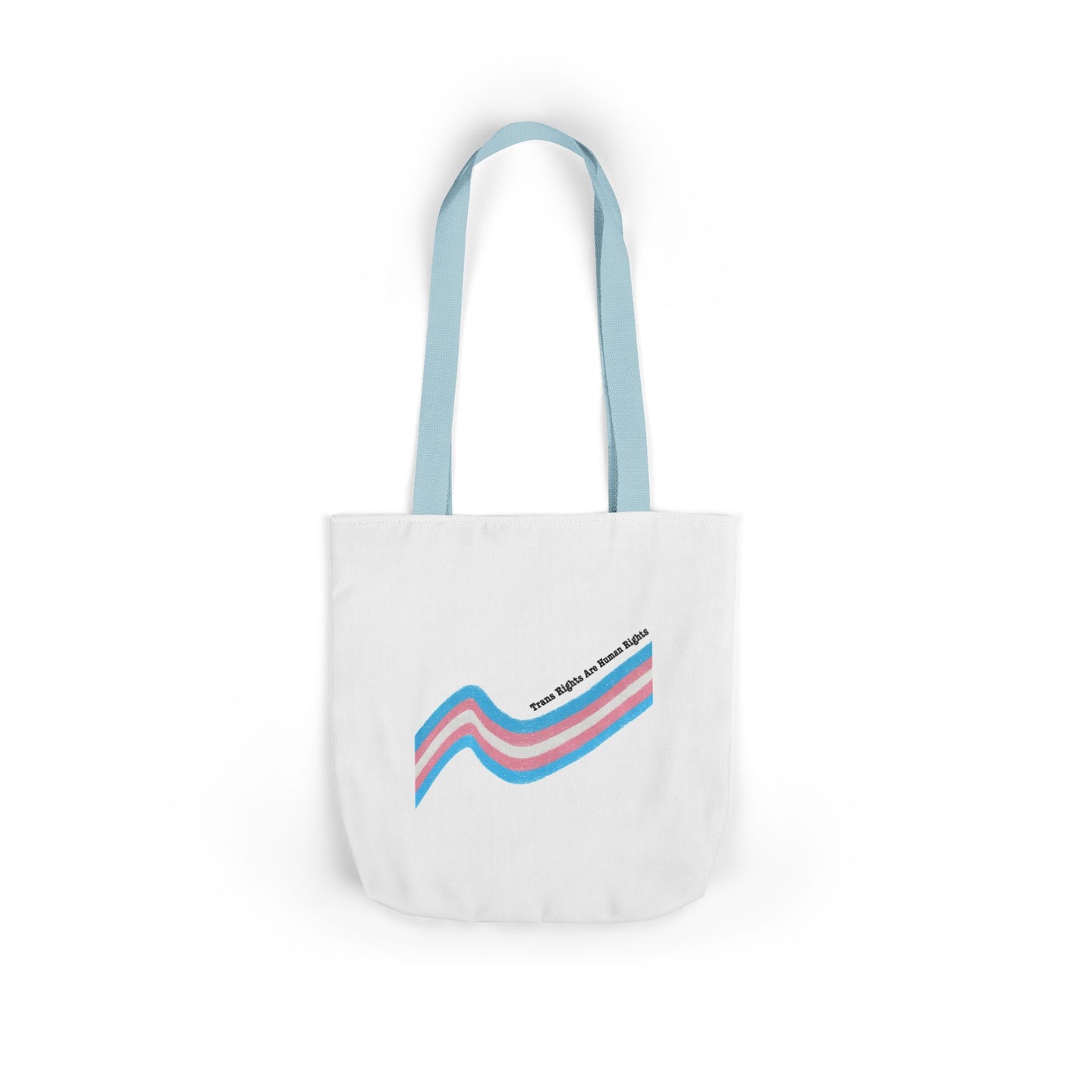 Trans Pride Canvas Tote Bag with 5-Color Straps - Eco-Friendly & Stylish