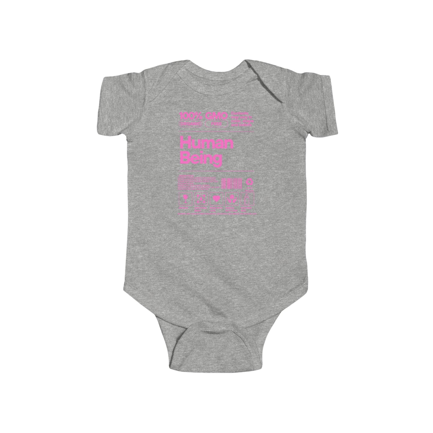 Funny Human Being Logo Infant Bodysuit, Baby Grow Gift, Cute Newborn Romper, Infant One-Piece Outfit, Toddler Jumpsuit, Gender Neutral Baby