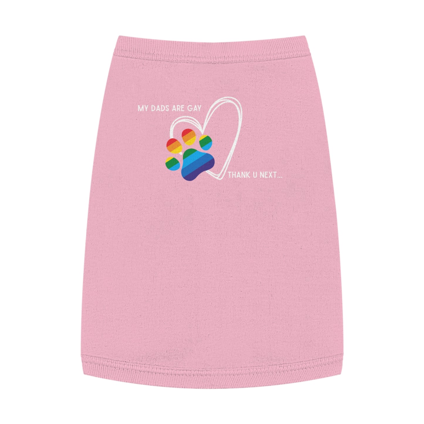 PRIDE Dog Paw Print Pet Tank Top - My Dad's Are Gay - LGBTQ+ Pride Apparel