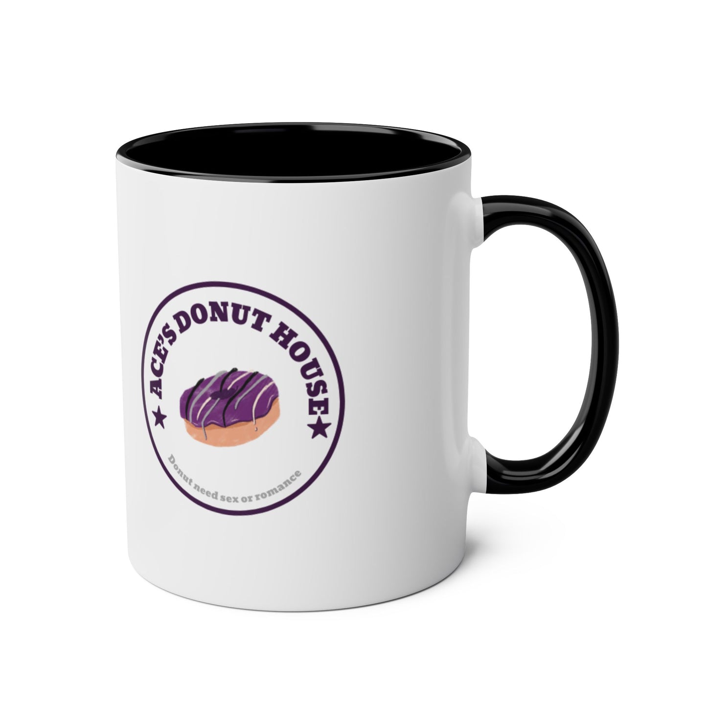 Mug - Asexual Pride Donut Pun Two-Tone Coffee Mug, 11oz