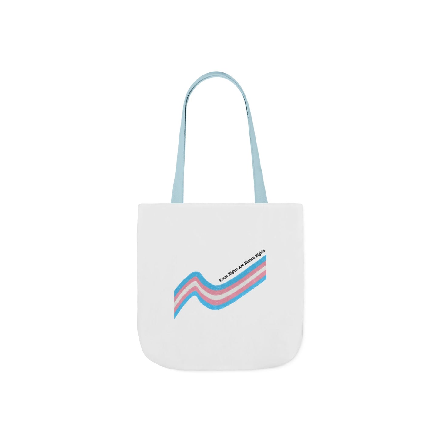 Trans Pride Canvas Tote Bag with 5-Color Straps - Eco-Friendly & Stylish