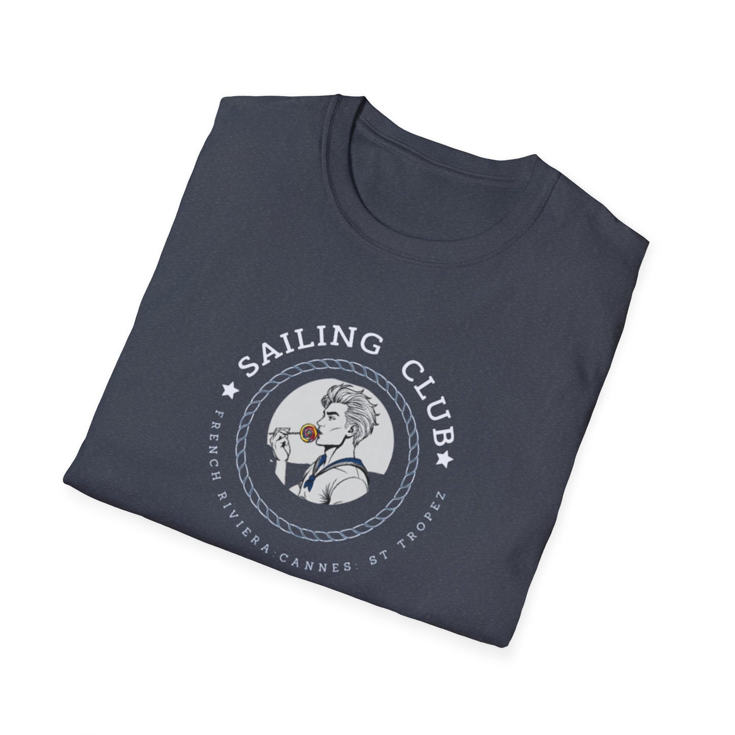 QUEER Sailing Club Unisex Softstyle T-Shirt - Fun Nautical Graphic Tee