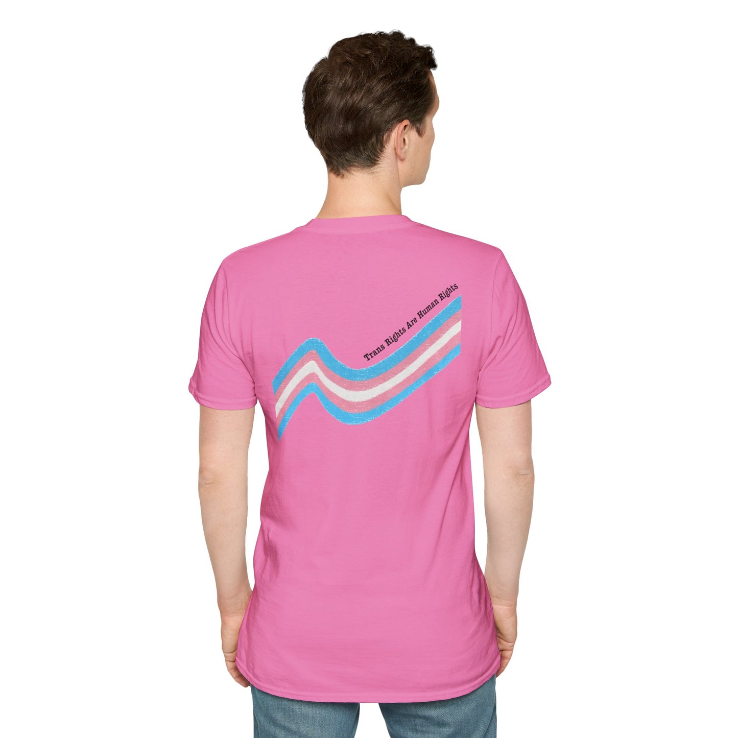 Unisex Softstyle T-Shirt - Trans Rights are Human Rights, Human Rights are Universal, LGBTQ+ Pride, Comfortable Casual Wear