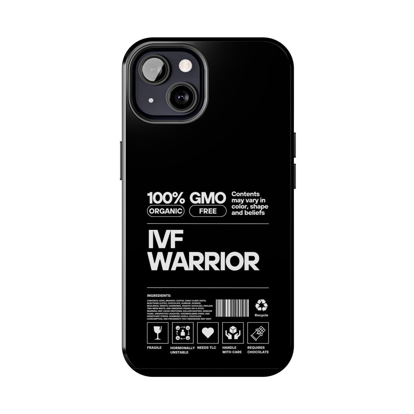 IVF Warrior Tough Phone Case - Empowering Gift for Fertility Journey, IVF Support, Organic Design, Personalized Cases, Motivational Art