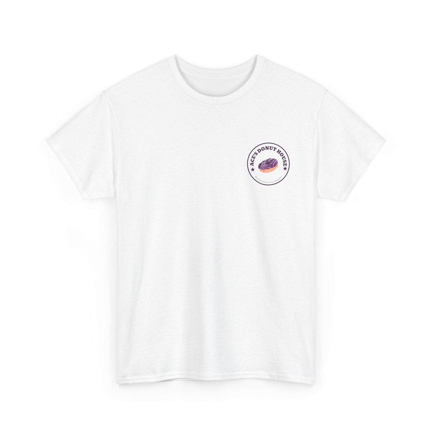 Unisex Heavy Cotton Tee - Ace and Aro fun tee "donut need sex or romance" Casual T-Shirt
