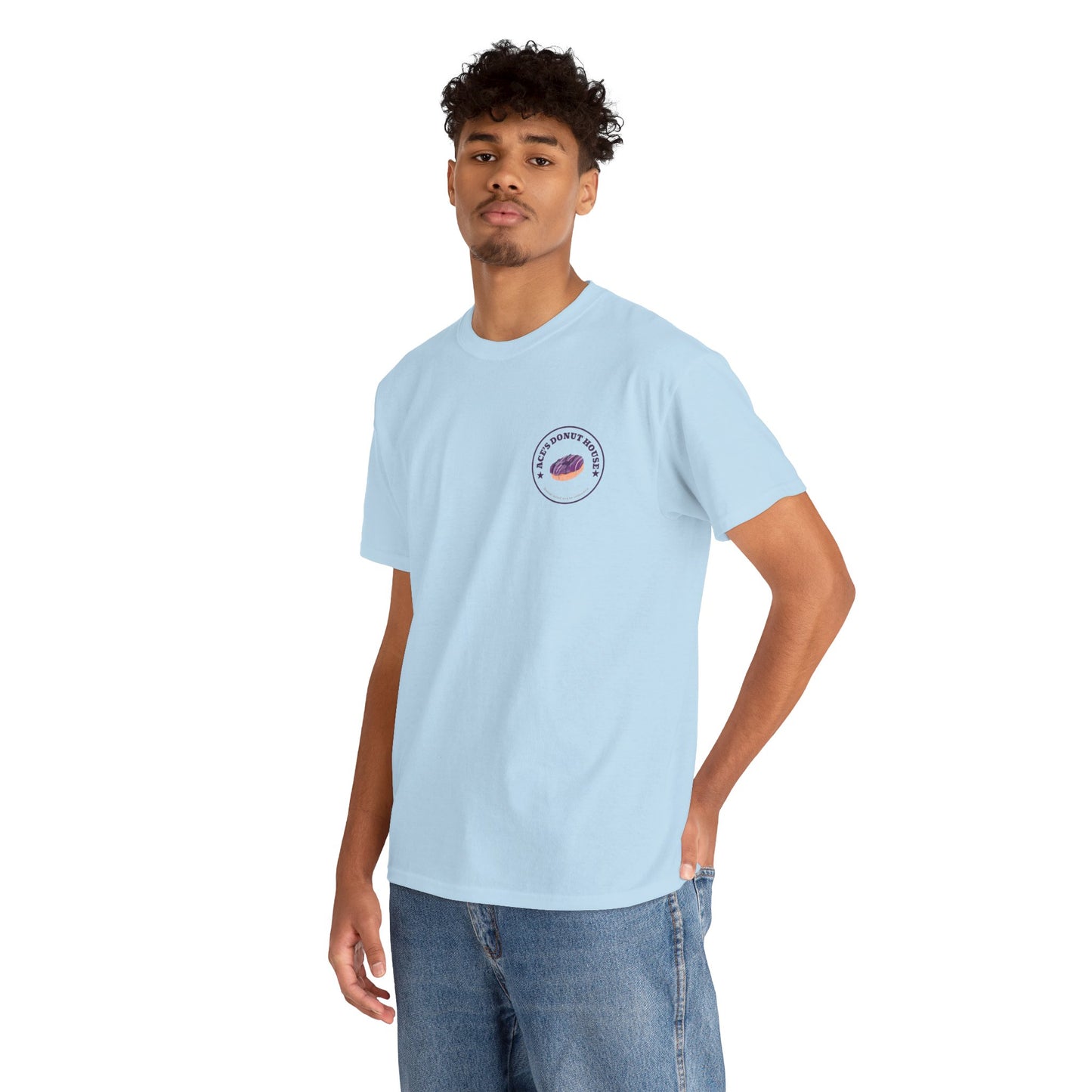 Unisex Heavy Cotton Tee - Ace and Aro fun tee "donut need sex or romance" Casual T-Shirt
