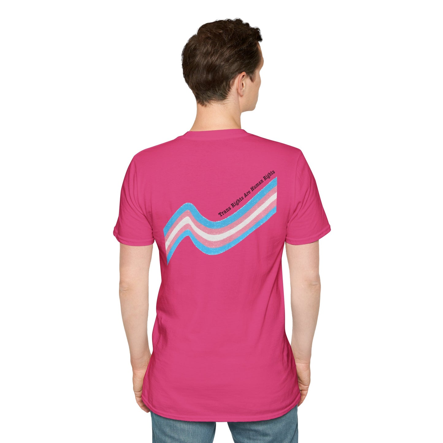 Unisex Softstyle T-Shirt - Trans Rights are Human Rights, Human Rights are Universal, LGBTQ+ Pride, Comfortable Casual Wear