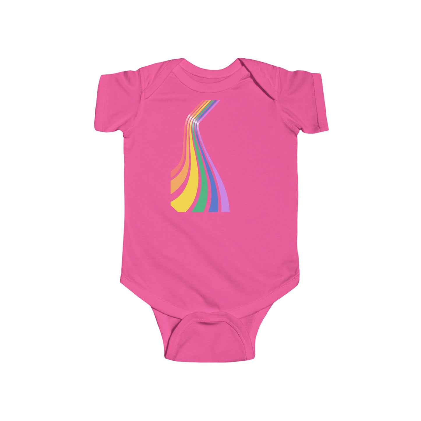 Rainbow Stripes Infant Bodysuit - Colorful Baby Onesie for Celebrations