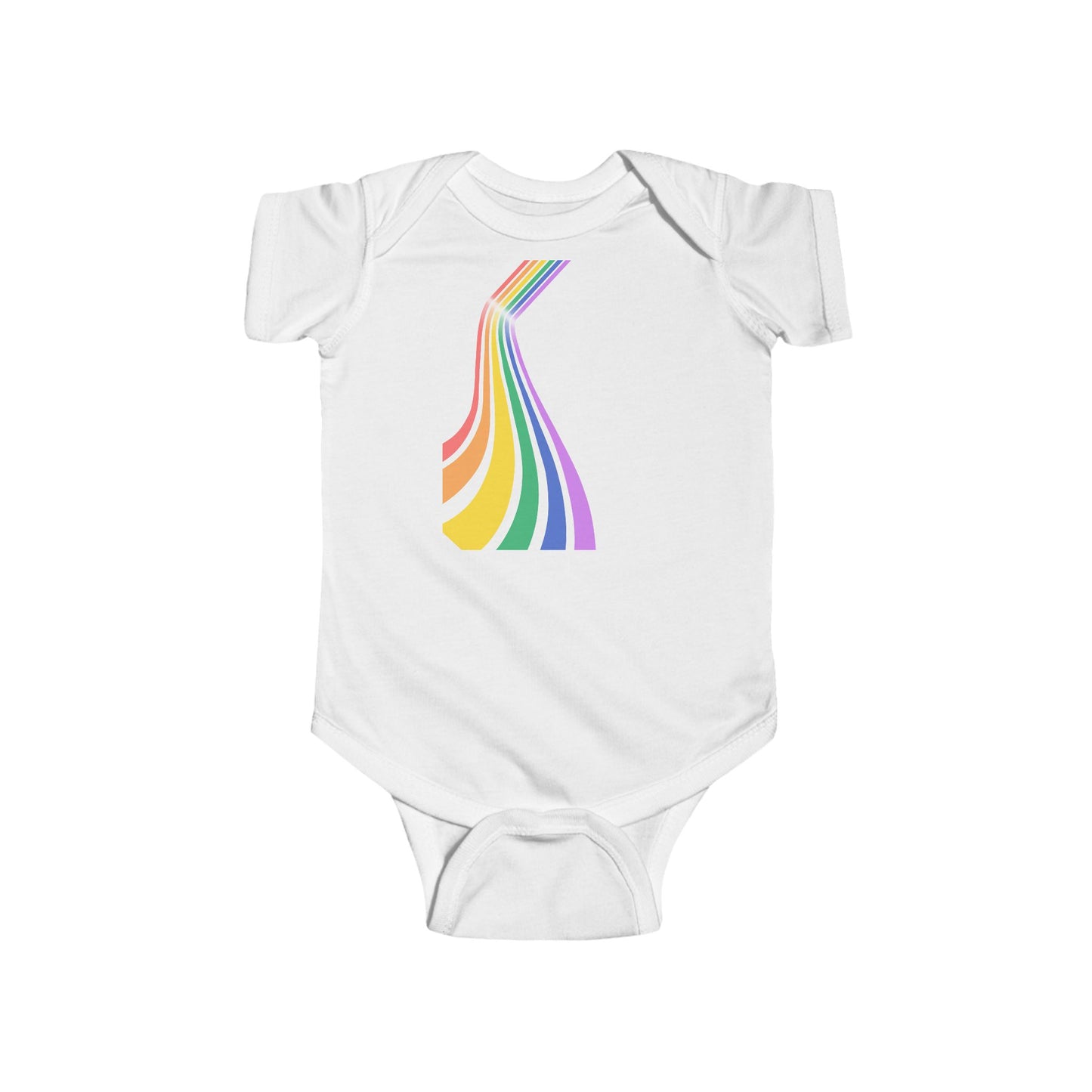 Rainbow Stripes Infant Bodysuit - Colorful Baby Onesie for Celebrations