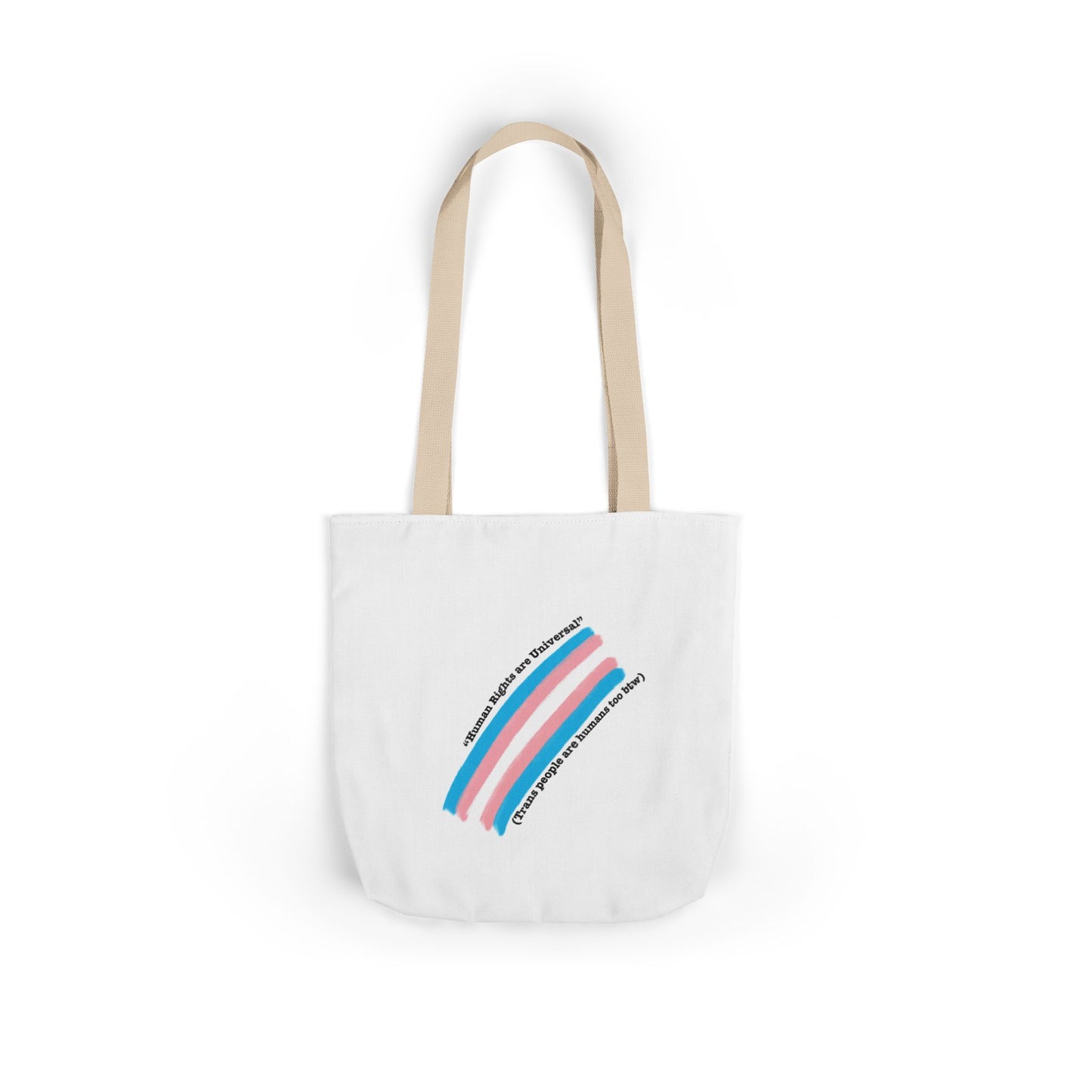 Trans Pride Canvas Tote Bag with 5-Color Straps - Eco-Friendly & Stylish