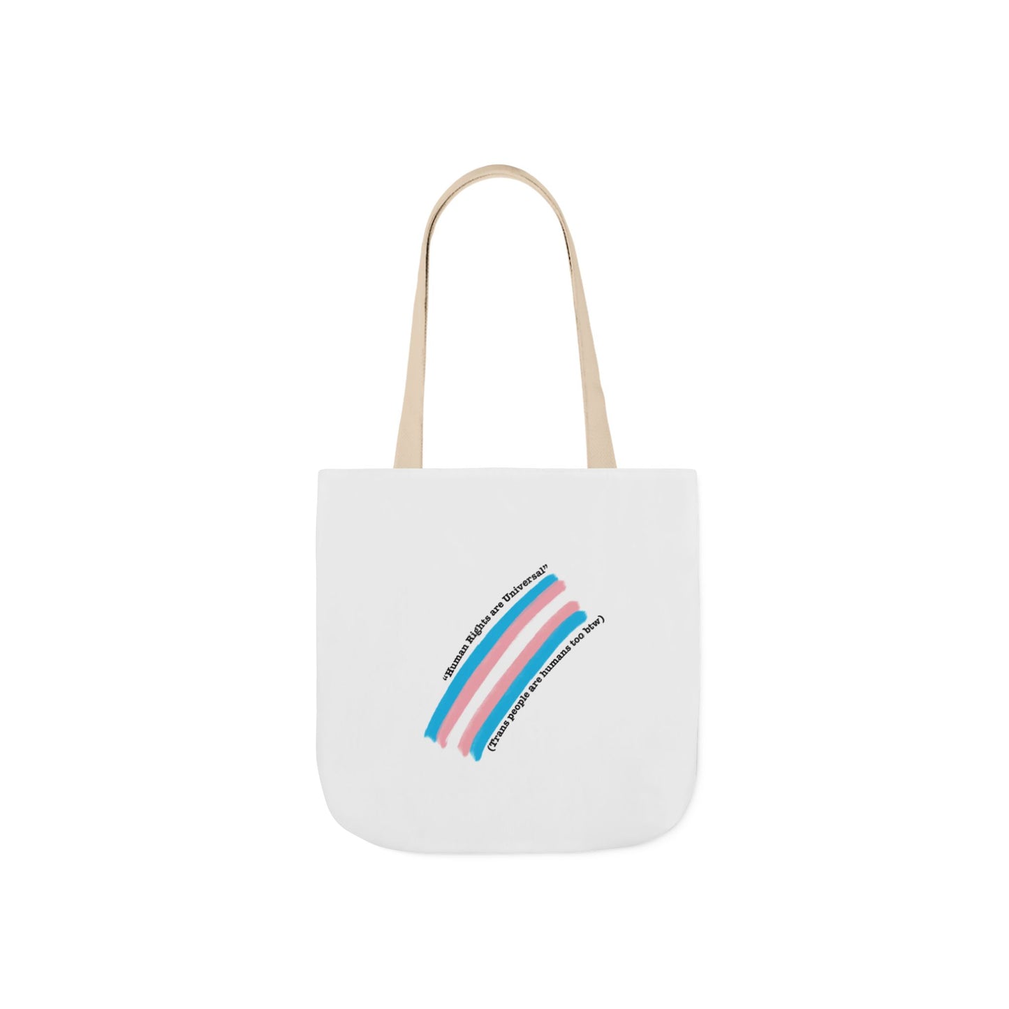Trans Pride Canvas Tote Bag with 5-Color Straps - Eco-Friendly & Stylish