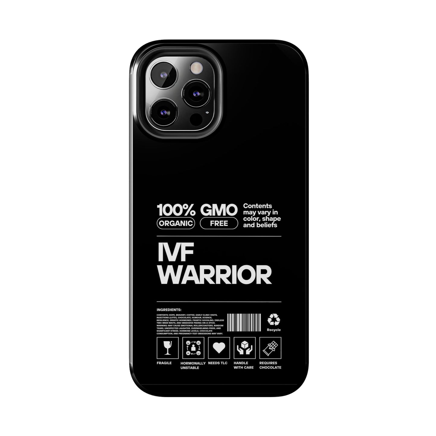 IVF Warrior Tough Phone Case - Empowering Gift for Fertility Journey, IVF Support, Organic Design, Personalized Cases, Motivational Art
