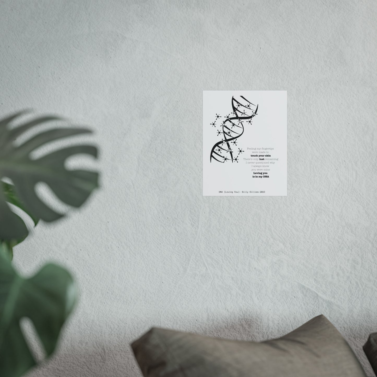 DNA Love Art Poster - Unique Wall Decor with Inspirational Quote