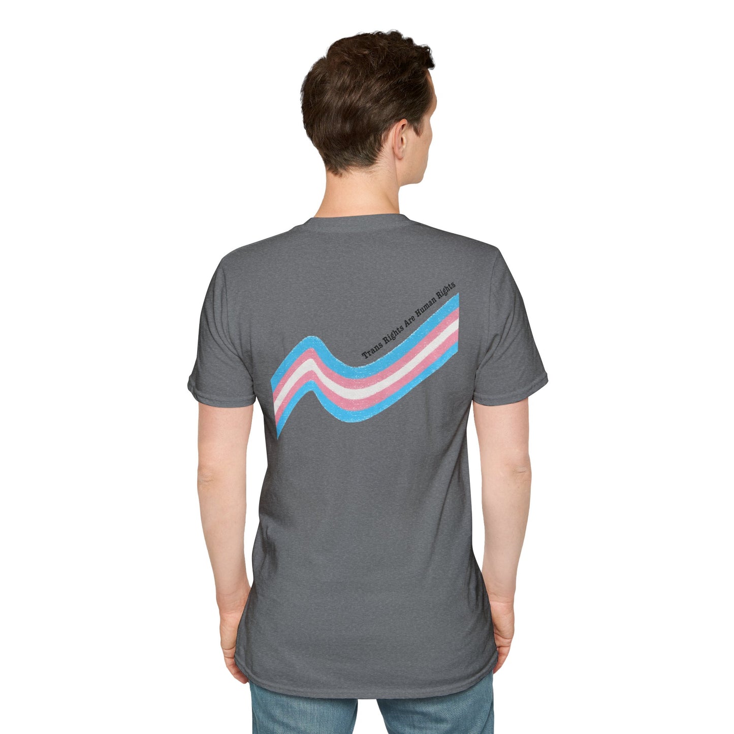 Unisex Softstyle T-Shirt - Trans Rights are Human Rights, Human Rights are Universal, LGBTQ+ Pride, Comfortable Casual Wear