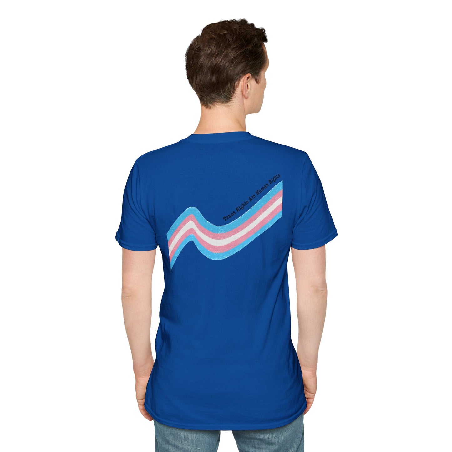 Unisex Softstyle T-Shirt - Trans Rights are Human Rights, Human Rights are Universal, LGBTQ+ Pride, Comfortable Casual Wear