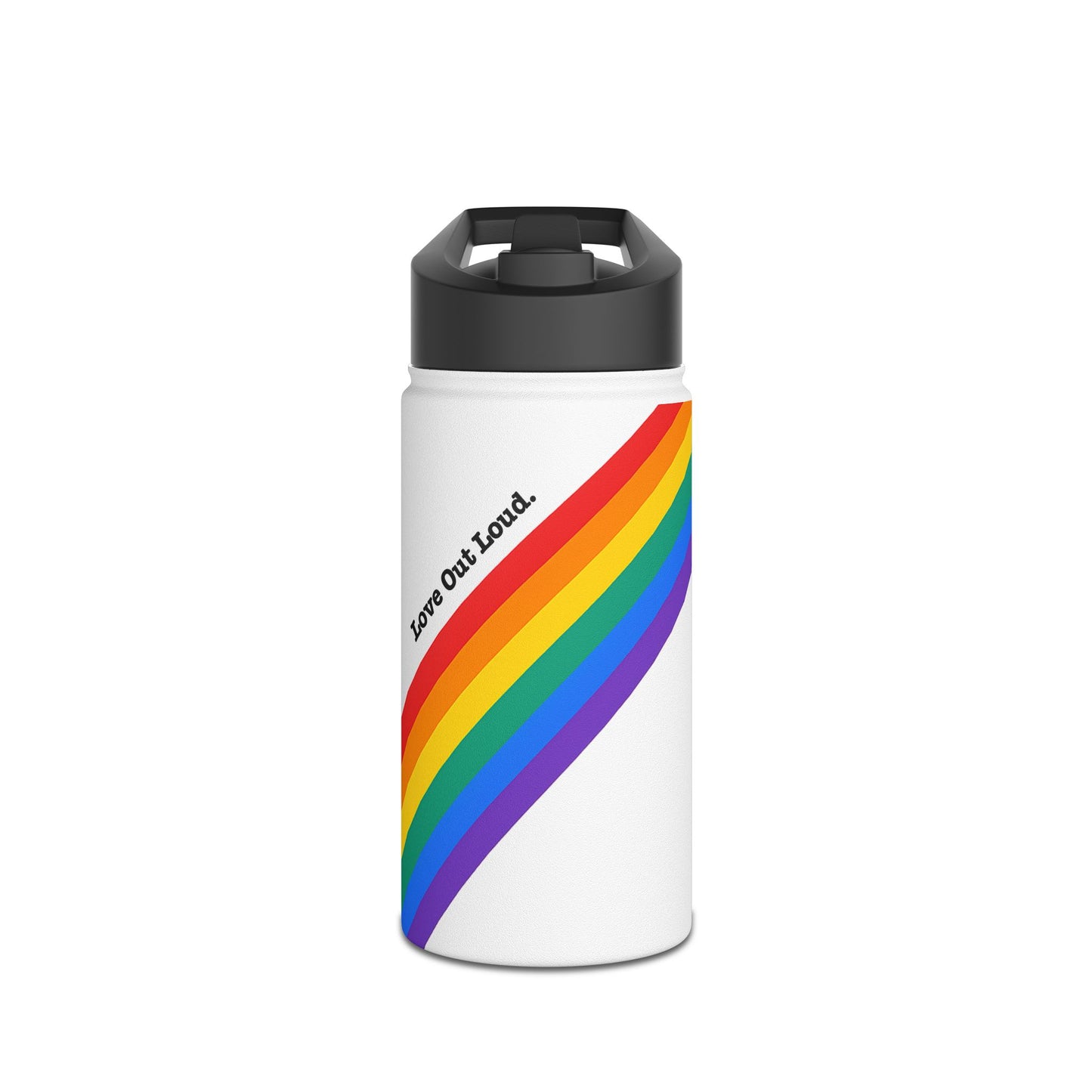 PRIDE LGBTQ+ family Rainbow Hearts Stainless Steel Water Bottle