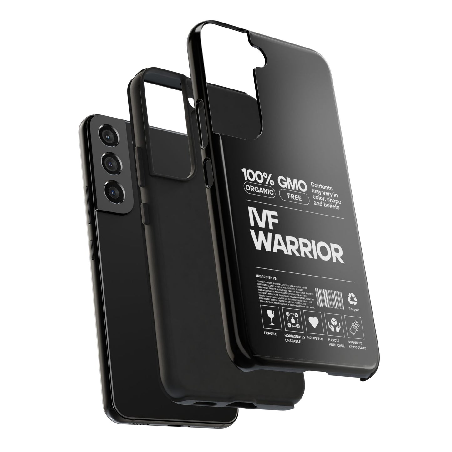 IVF Warrior Tough Phone Case - Empowering Gift for Fertility Journey, IVF Support, Organic Design, Personalized Cases, Motivational Art