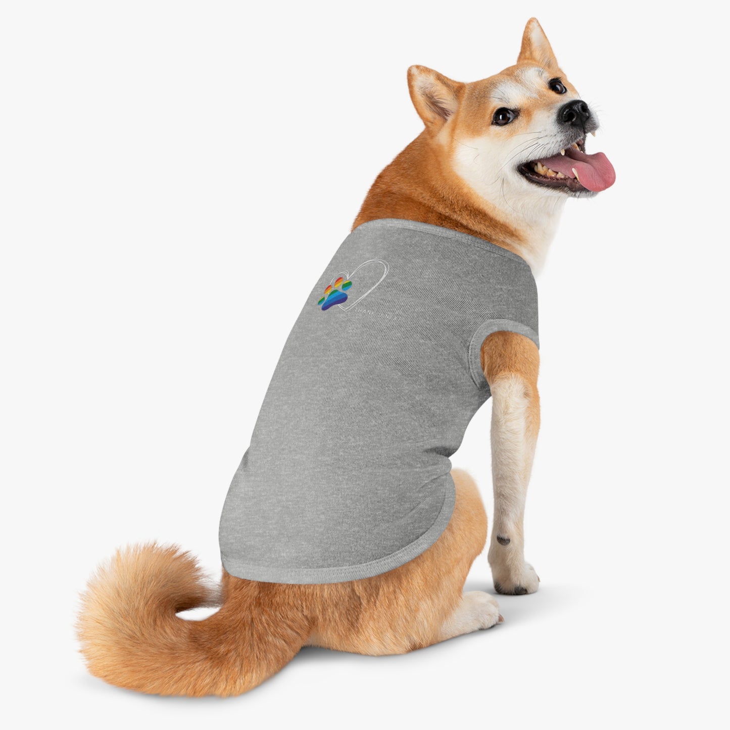 PRIDE Dog Paw Print Pet Tank Top - My Dad's Are Gay - LGBTQ+ Pride Apparel