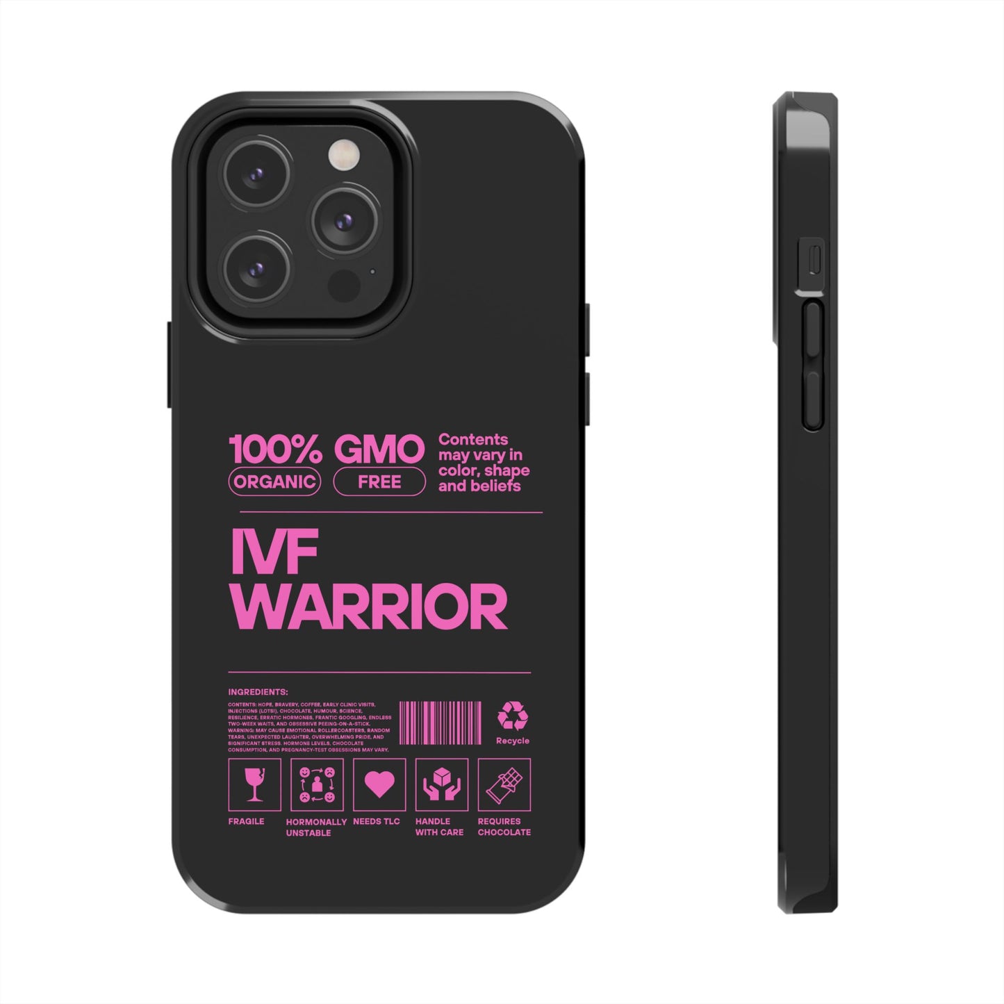 IVF Warrior Tough Phone Case - Empowering Gift for Fertility Journey, IVF Support, Organic Design, Personalized Cases, Motivational Art