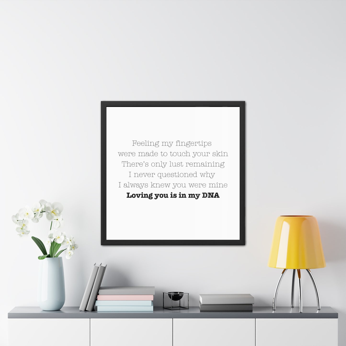 Loving you is in my DNA Framed Poster - Whimsical Art for Queens, Confident