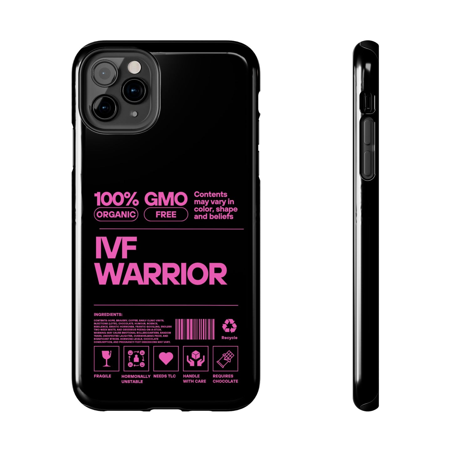IVF Warrior Tough Phone Case - Empowering Gift for Fertility Journey, IVF Support, Organic Design, Personalized Cases, Motivational Art