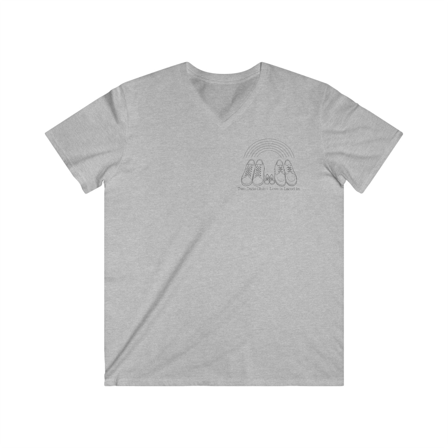 Two dads IVF Graphic Men's Fitted V-Neck Tee, Casual Wear, Pride Apparel, Summer Shirt, Unique Gift, Unisex Style