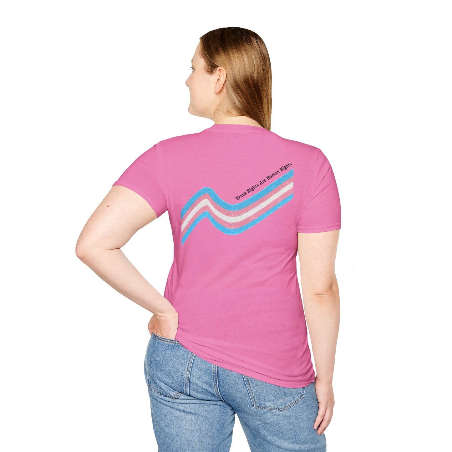Unisex Softstyle T-Shirt - Trans Rights are Human Rights, Human Rights are Universal, LGBTQ+ Pride, Comfortable Casual Wear