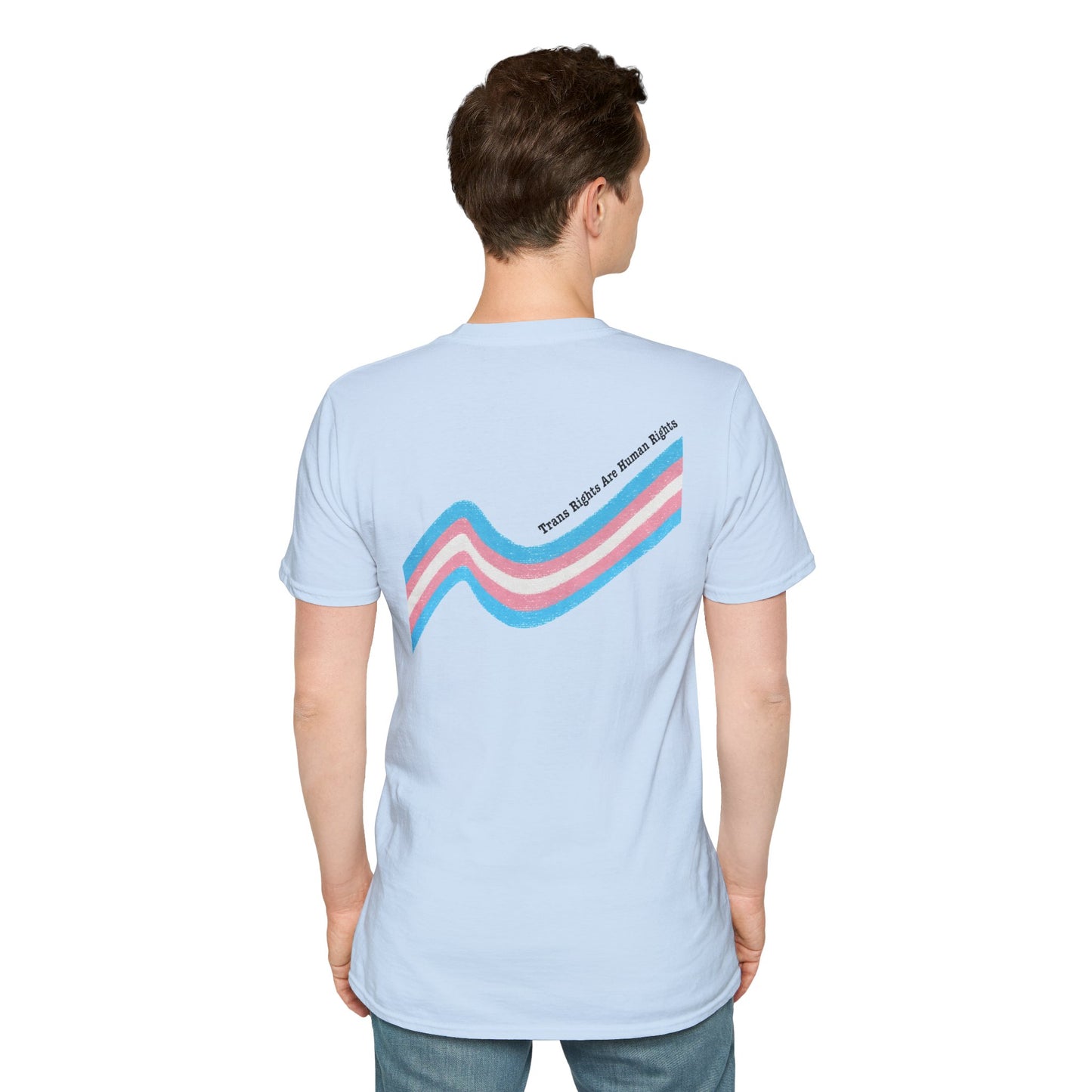 Unisex Softstyle T-Shirt - Trans Rights are Human Rights, Human Rights are Universal, LGBTQ+ Pride, Comfortable Casual Wear