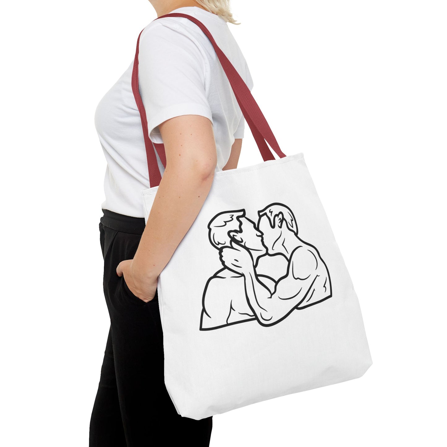 Queer Men Kissing Tote Bag