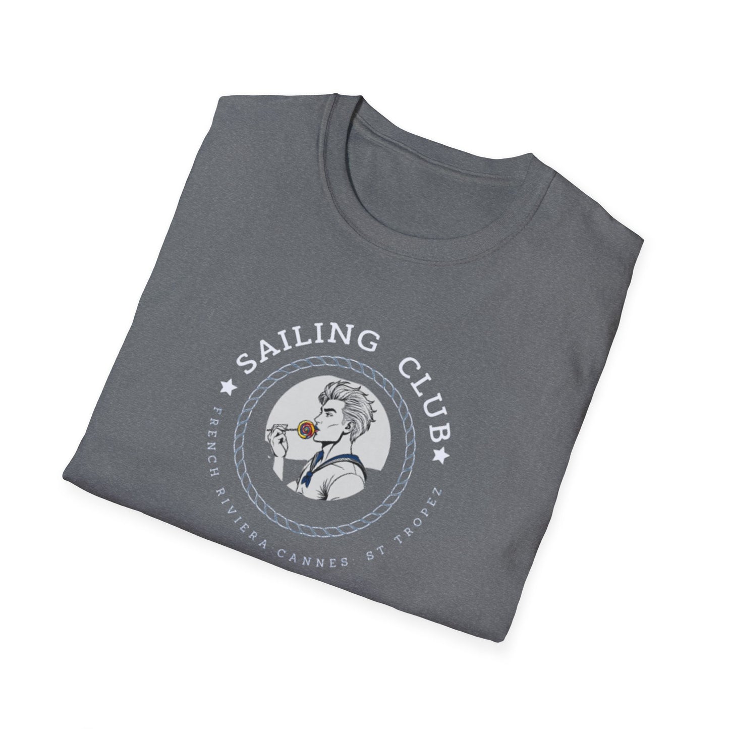 QUEER Sailing Club Unisex Softstyle T-Shirt - Fun Nautical Graphic Tee