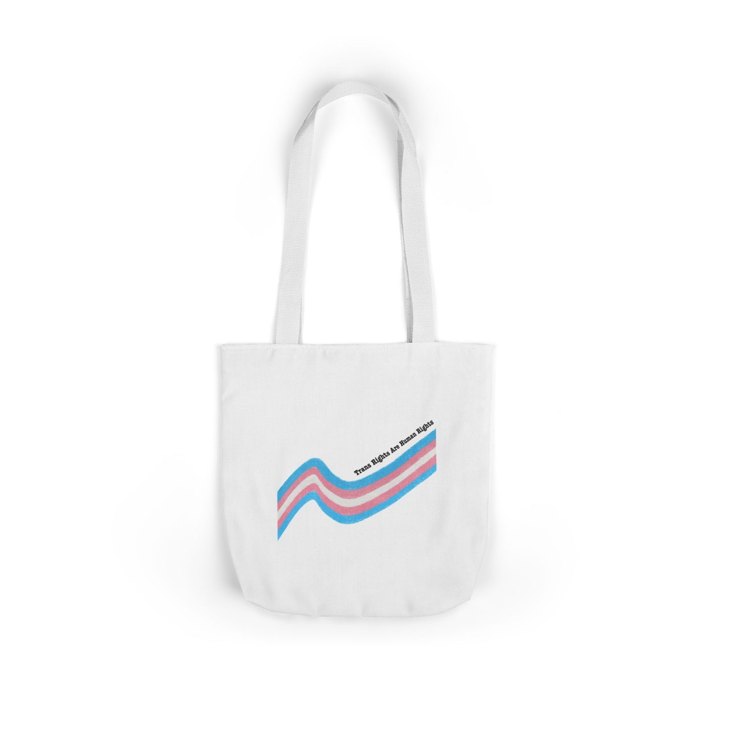 Trans Pride Canvas Tote Bag with 5-Color Straps - Eco-Friendly & Stylish