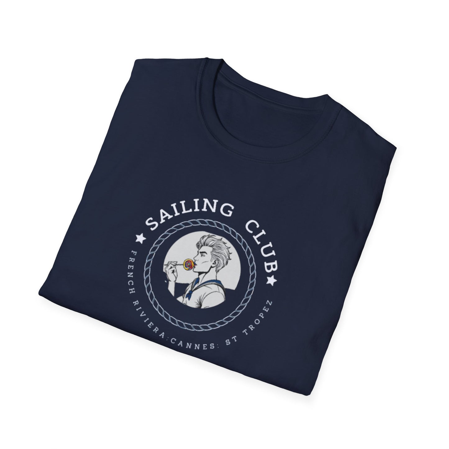 QUEER Sailing Club Unisex Softstyle T-Shirt - Fun Nautical Graphic Tee