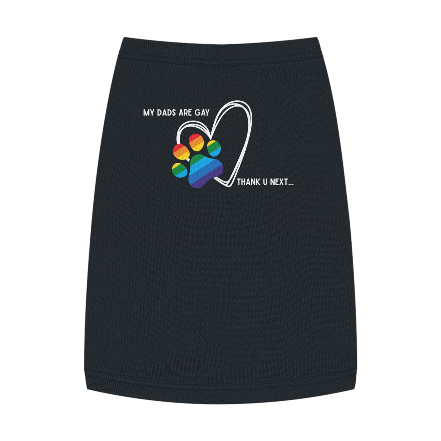 PRIDE Dog Paw Print Pet Tank Top - My Dad's Are Gay - LGBTQ+ Pride Apparel