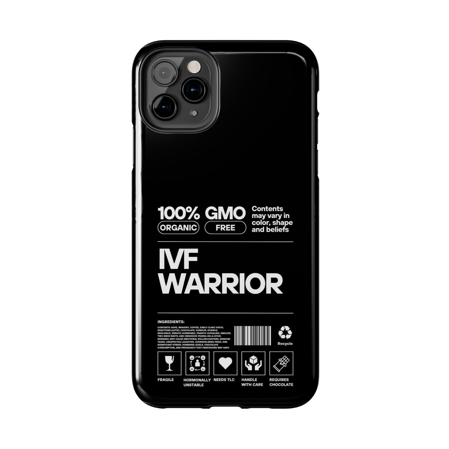 IVF Warrior Tough Phone Case - Empowering Gift for Fertility Journey, IVF Support, Organic Design, Personalized Cases, Motivational Art