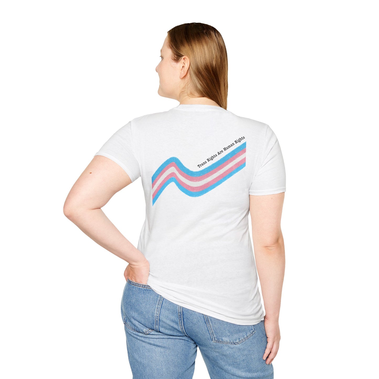 Unisex Softstyle T-Shirt - Trans Rights are Human Rights, Human Rights are Universal, LGBTQ+ Pride, Comfortable Casual Wear