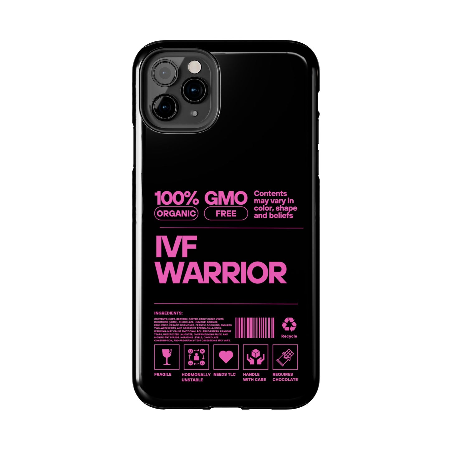 IVF Warrior Tough Phone Case - Empowering Gift for Fertility Journey, IVF Support, Organic Design, Personalized Cases, Motivational Art