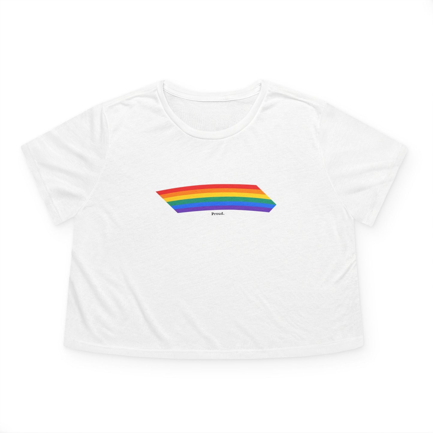 Proud Rainbow Cropped Tee - Flowy LGBT Pride Top