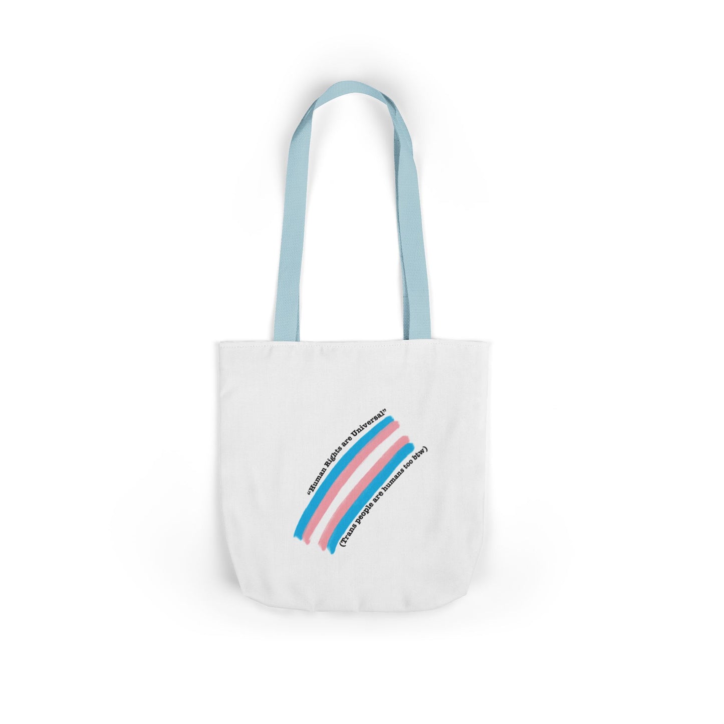 Trans Pride Canvas Tote Bag with 5-Color Straps - Eco-Friendly & Stylish