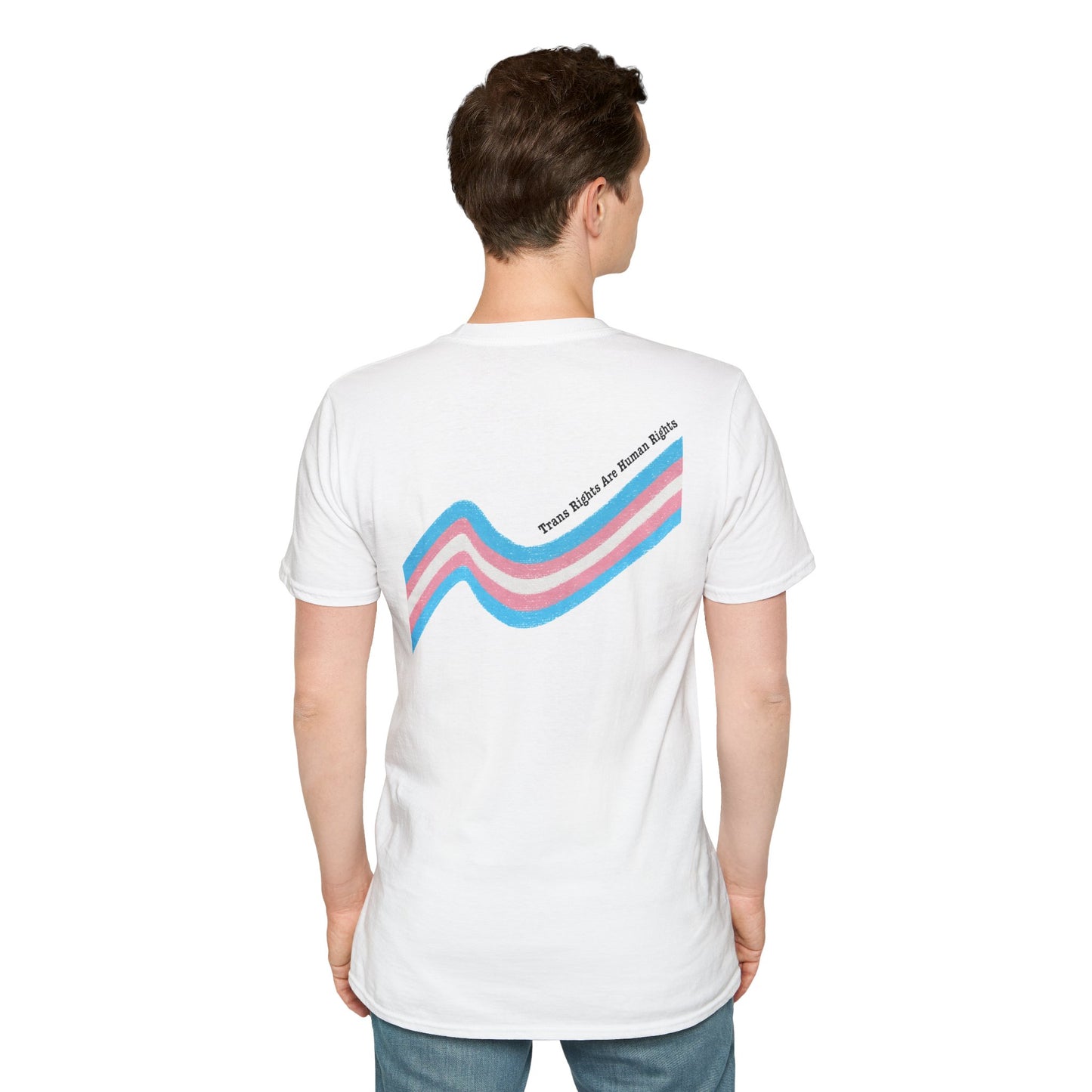 Unisex Softstyle T-Shirt - Trans Rights are Human Rights, Human Rights are Universal, LGBTQ+ Pride, Comfortable Casual Wear