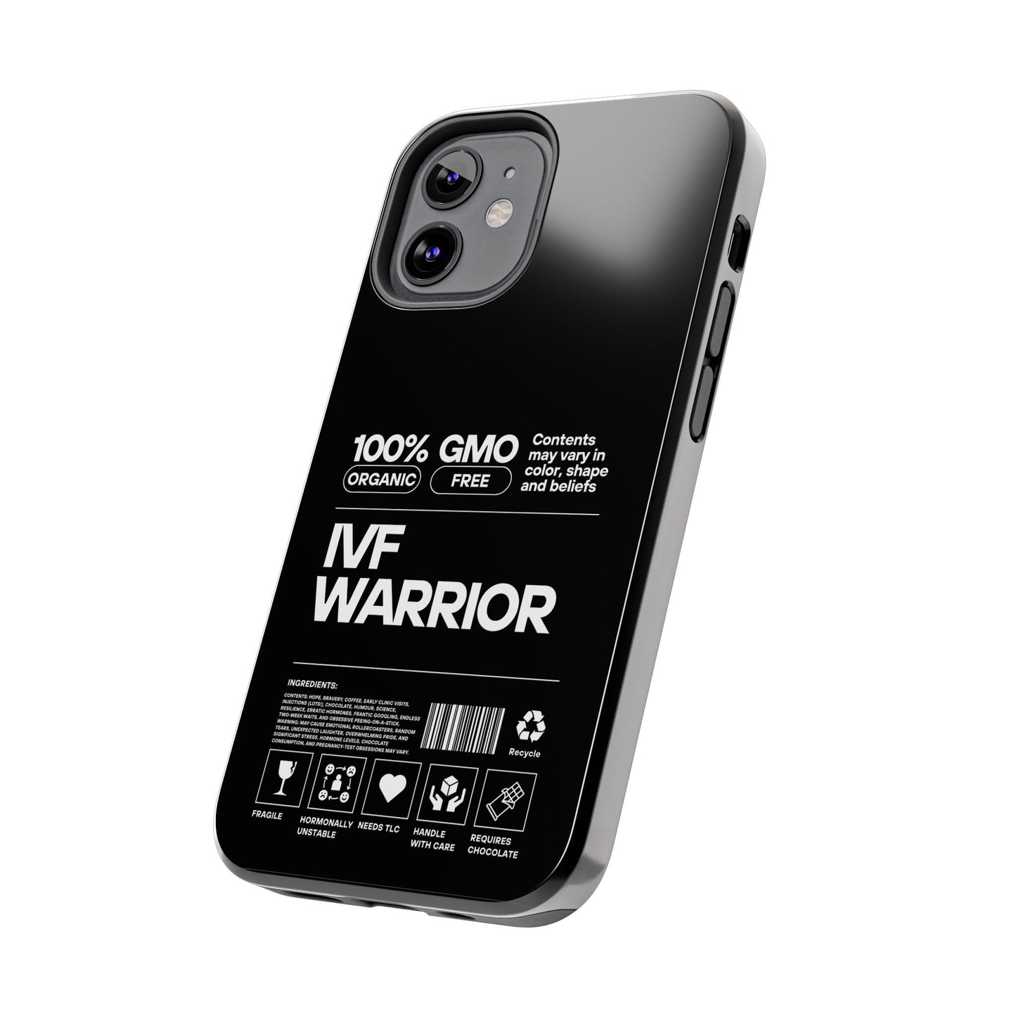 IVF Warrior Tough Phone Case - Empowering Gift for Fertility Journey, IVF Support, Organic Design, Personalized Cases, Motivational Art