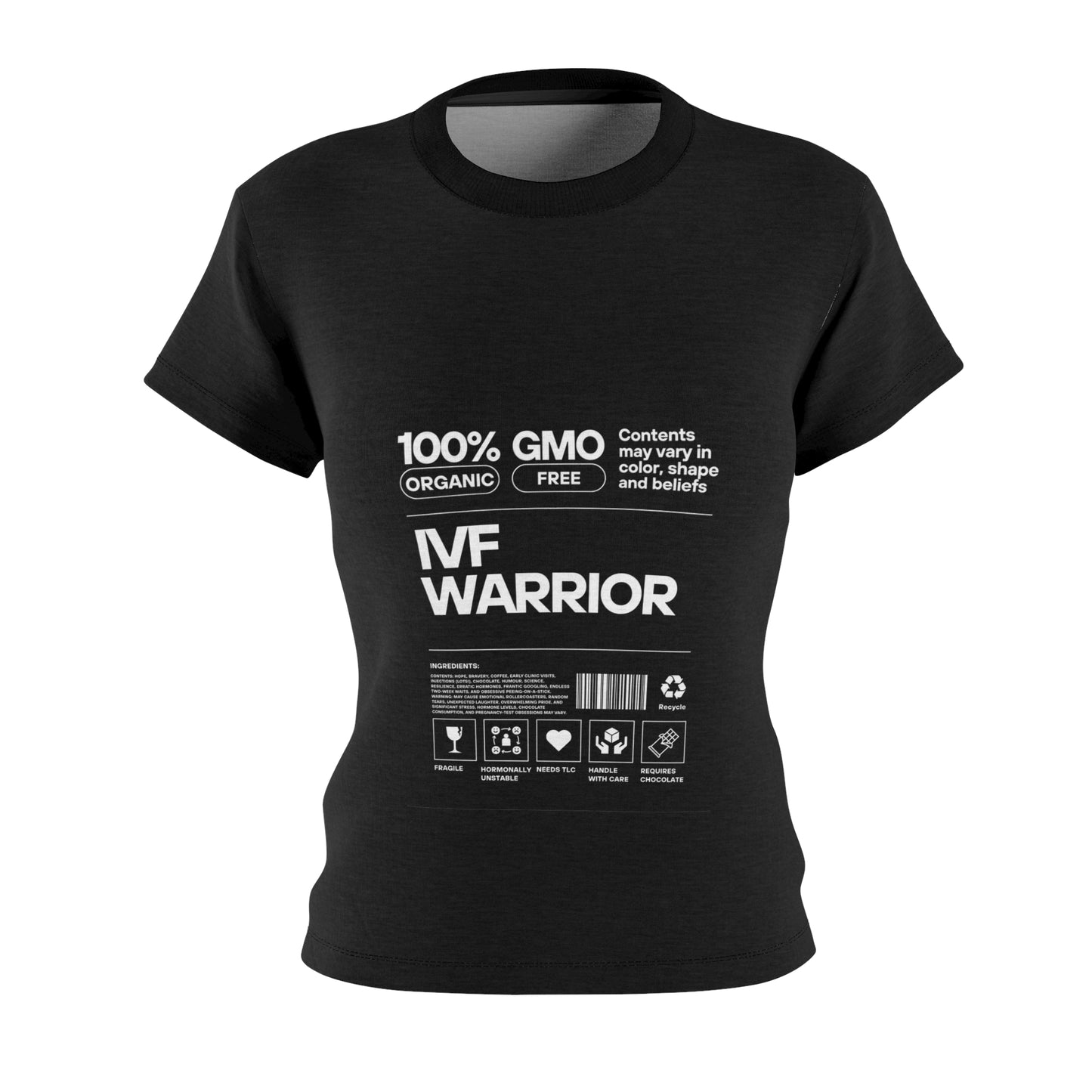 Women's Tee IVF Warrior Apparel, Infertility Awareness T-Shirt, Support Fighting Strong Mom, Fertility Treatment Top, TTC Gift Shirt,