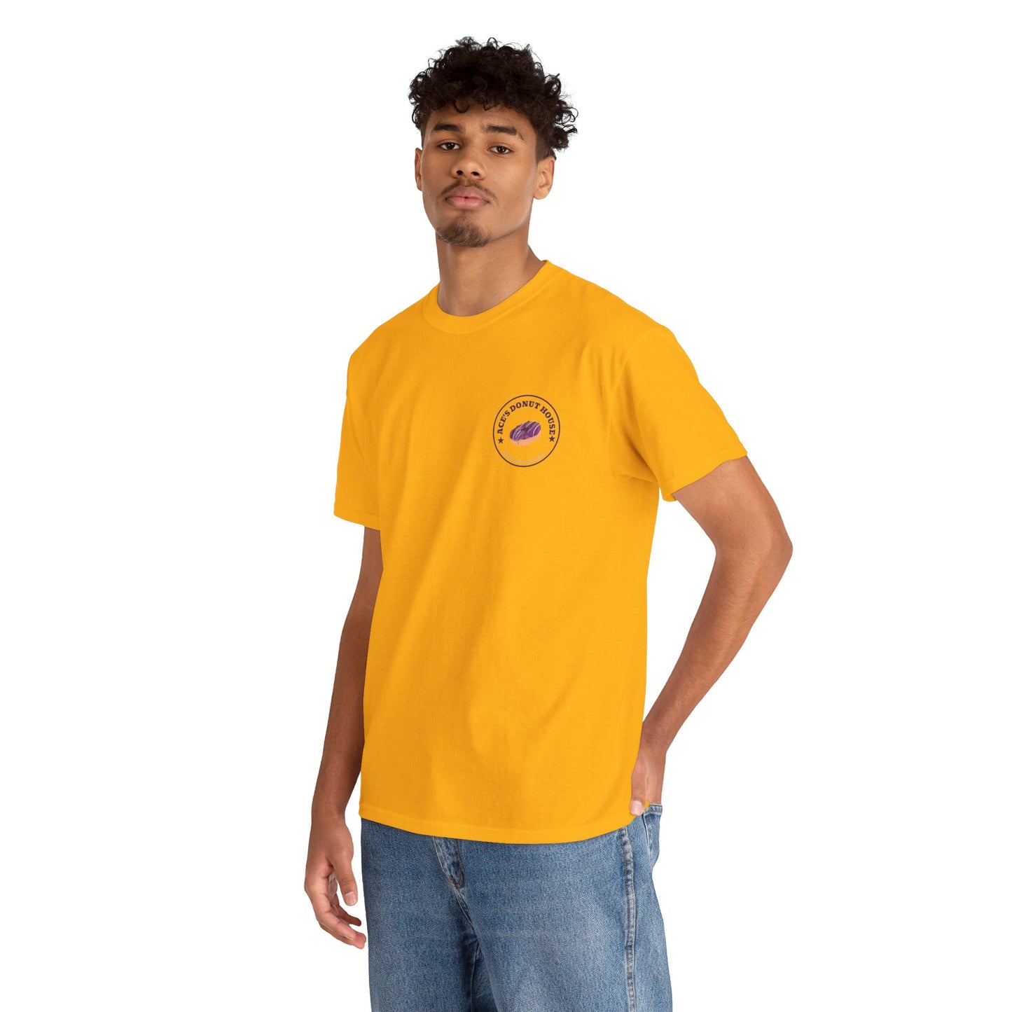 Unisex Heavy Cotton Tee - Ace and Aro fun tee "donut need sex or romance" Casual T-Shirt