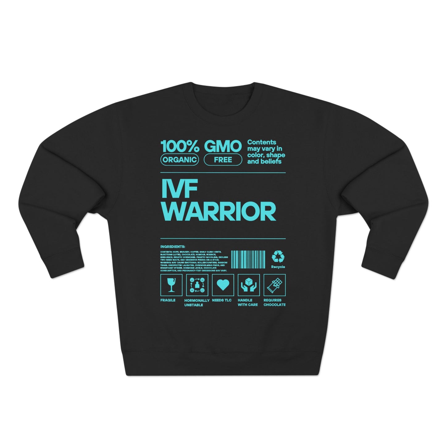 IVF Warrior Crewneck Sweatshirt, Infertility Awareness Jumper, Fertility Support Pullover, TTC Gift Shirt, IVF Survivor Sweater