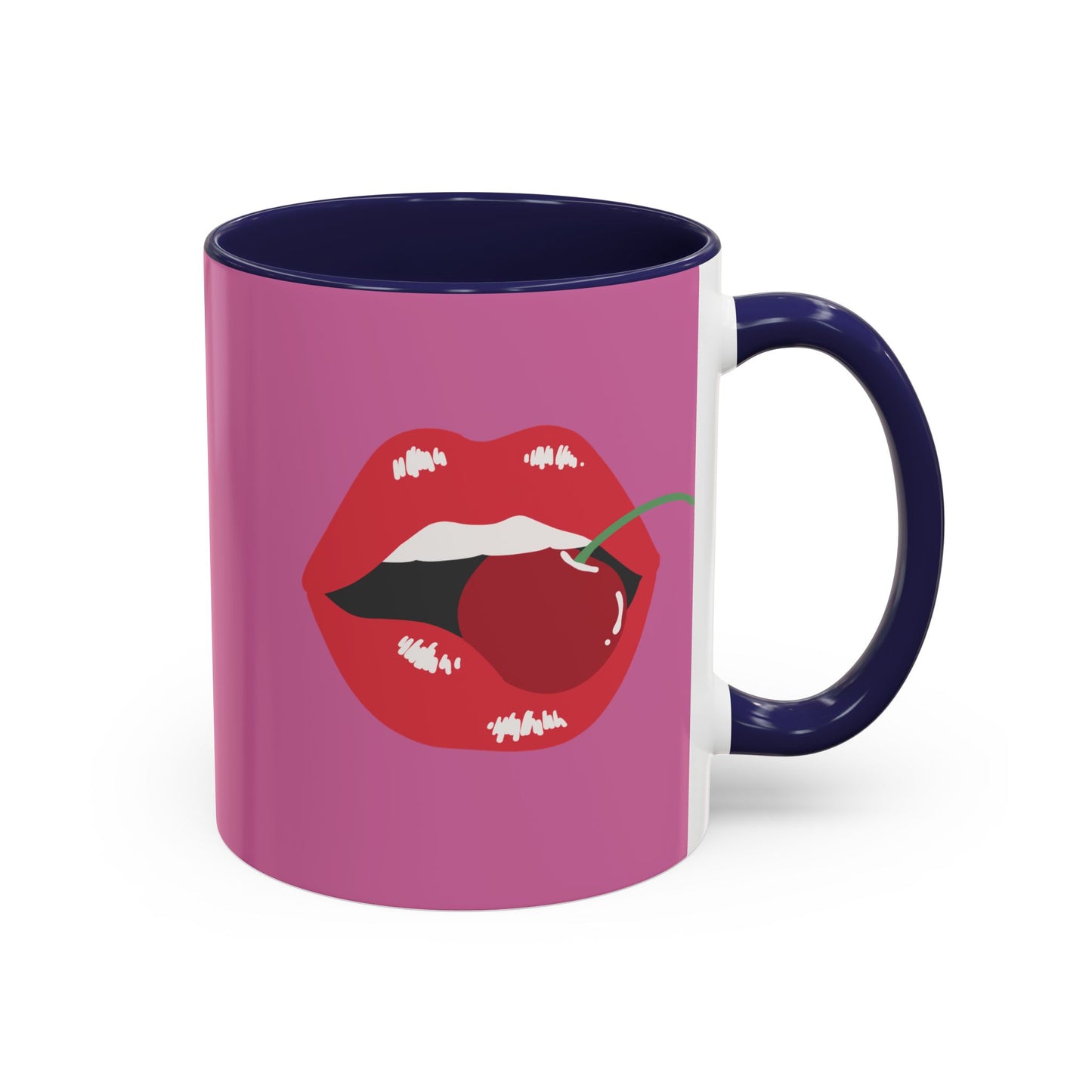 LGBT kiss girls Rainbow & Cherry Accent Coffee Mug - 11oz & 15oz