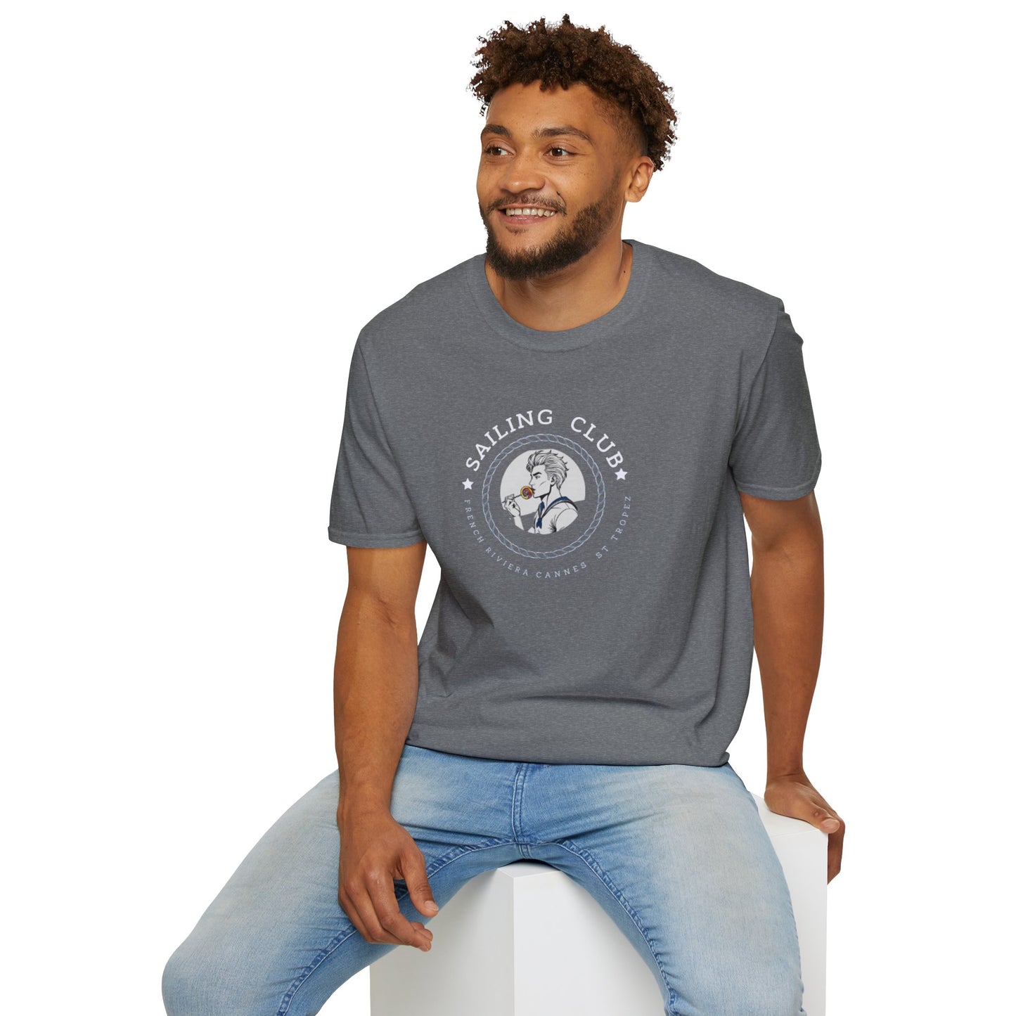 QUEER Sailing Club Unisex Softstyle T-Shirt - Fun Nautical Graphic Tee