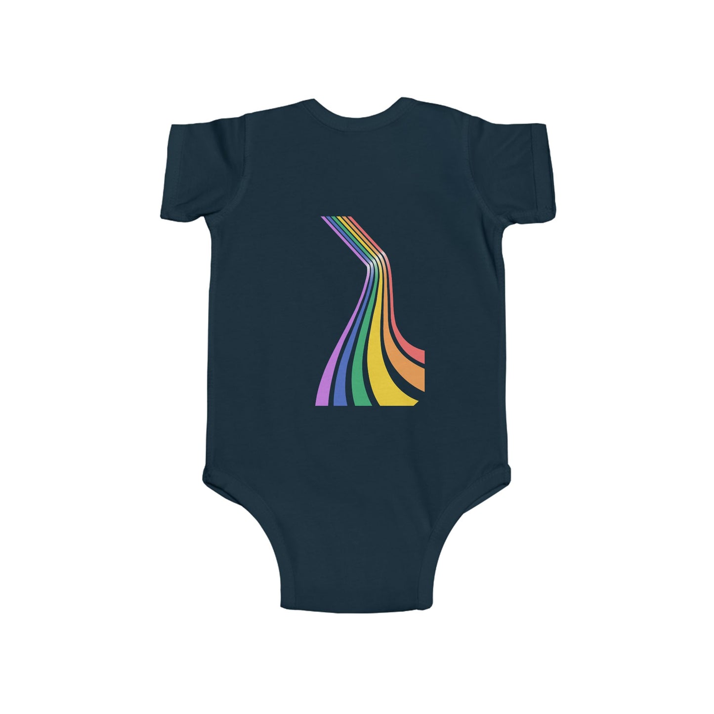 Rainbow Stripes Infant Bodysuit - Colorful Baby Onesie for Celebrations