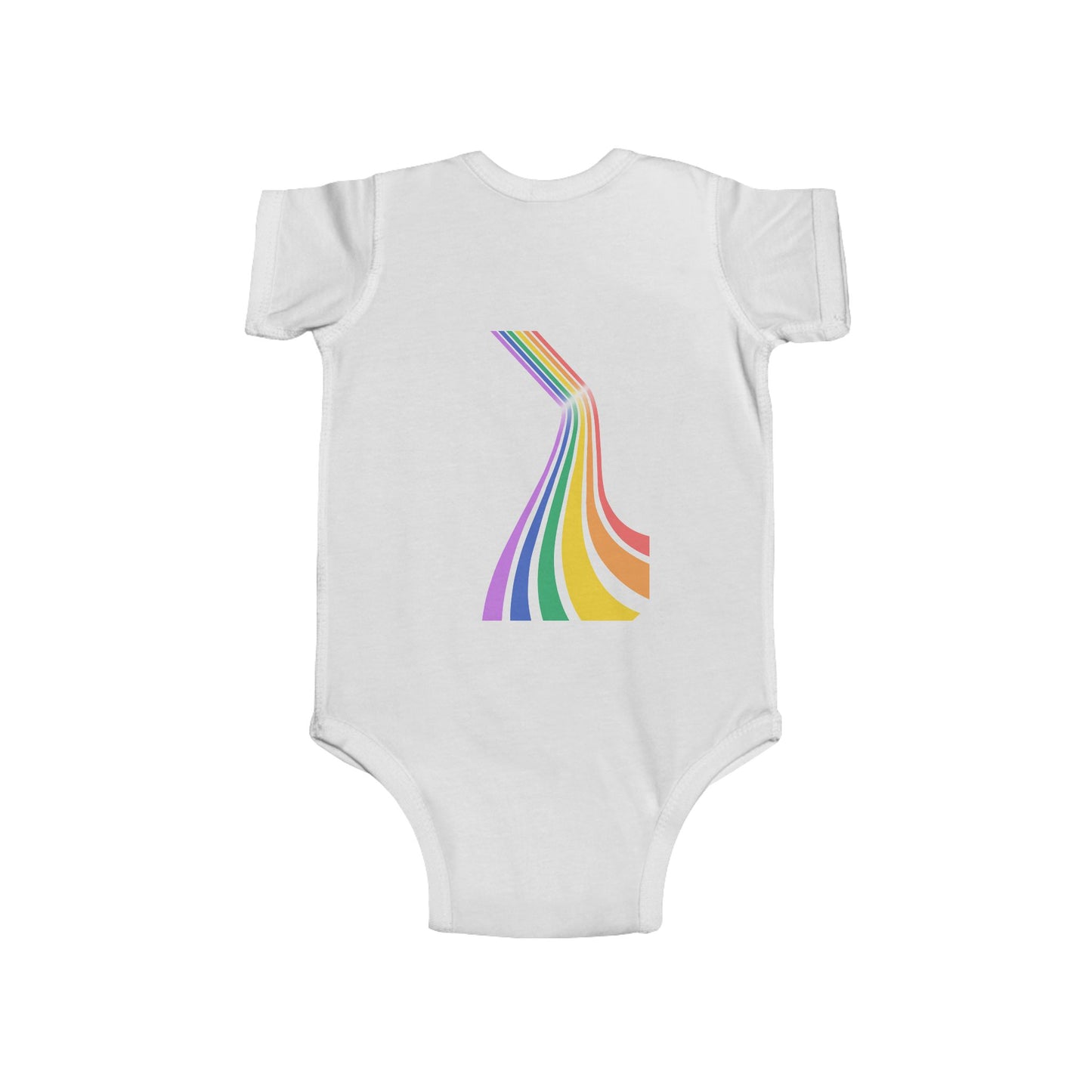 Rainbow Stripes Infant Bodysuit - Colorful Baby Onesie for Celebrations