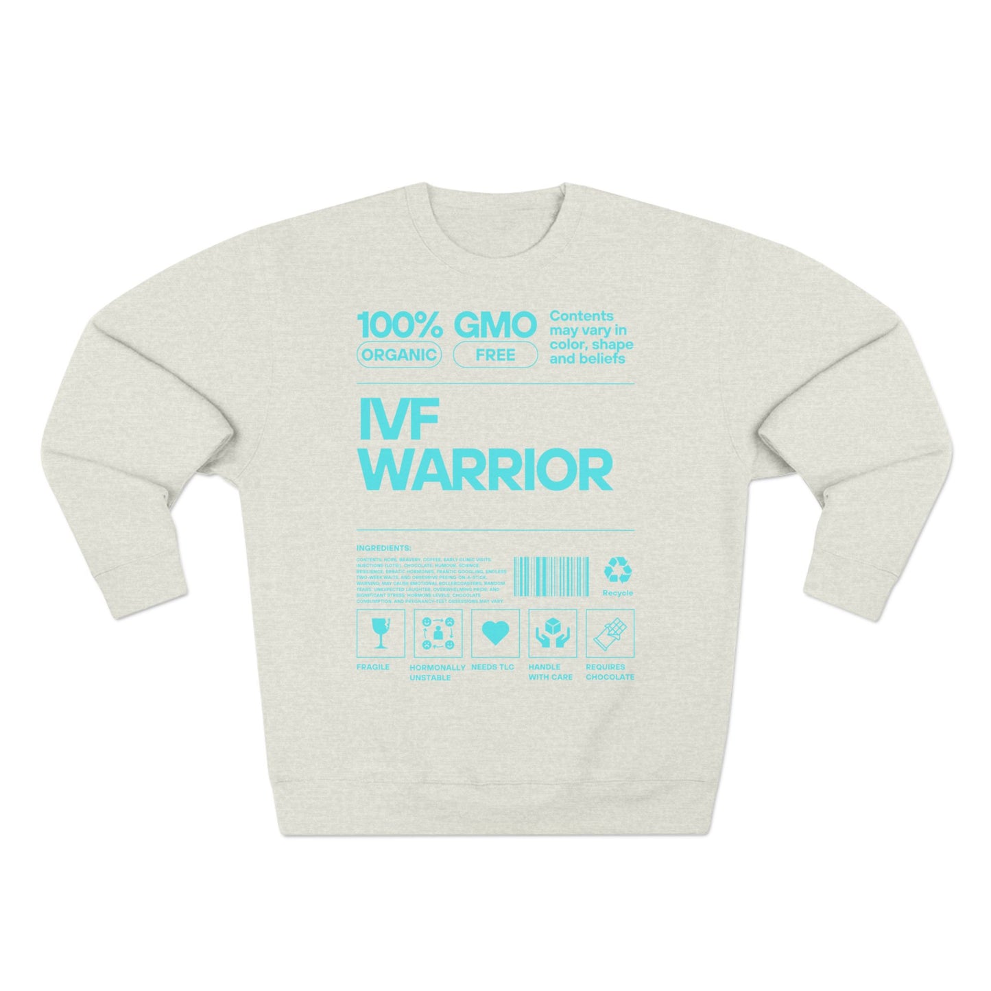 IVF Warrior Crewneck Sweatshirt, Infertility Awareness Jumper, Fertility Support Pullover, TTC Gift Shirt, IVF Survivor Sweater