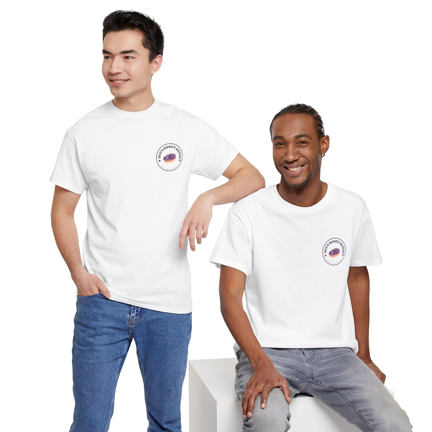 Unisex Heavy Cotton Tee - Ace and Aro fun tee "donut need sex or romance" Casual T-Shirt