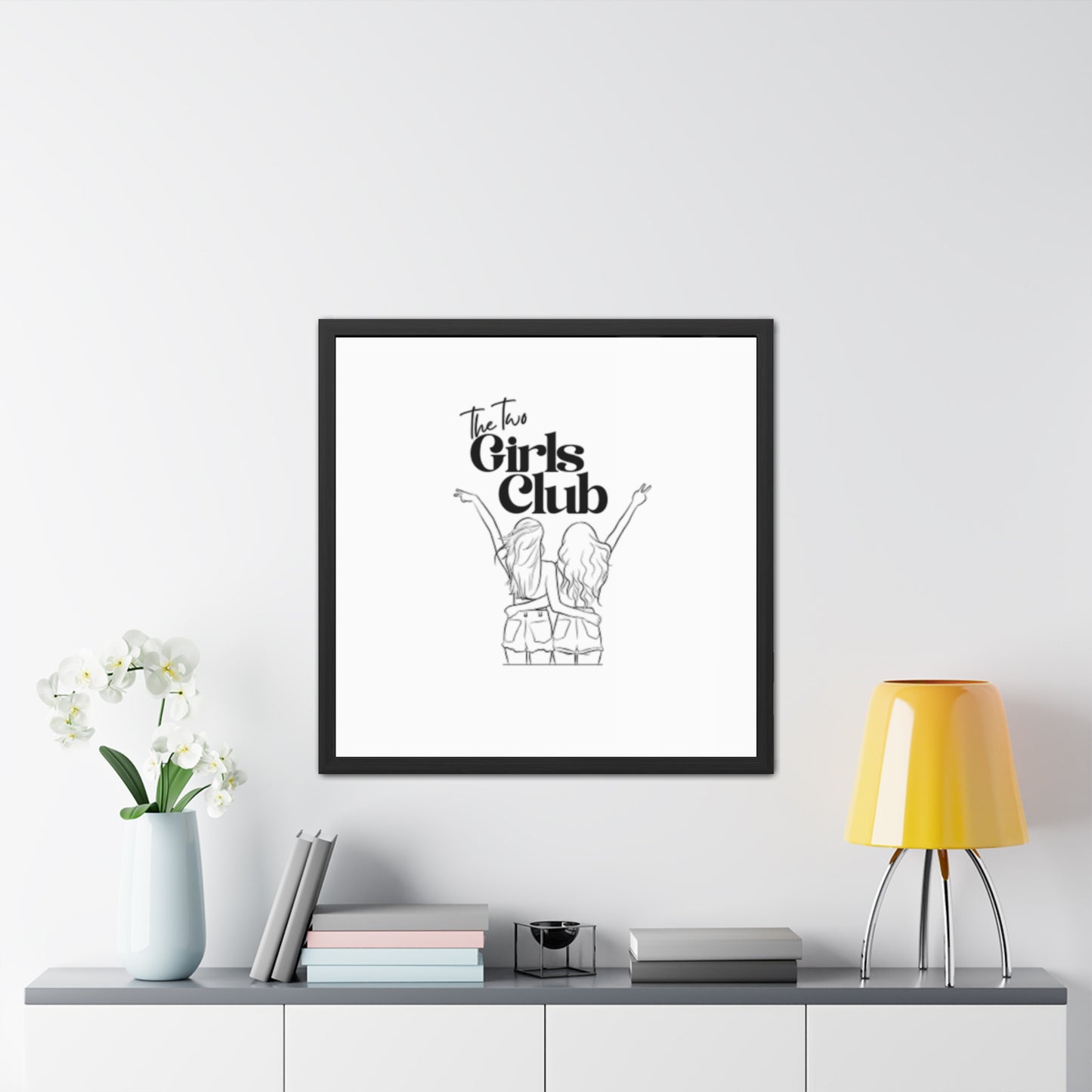LGBTQ Proud two girls Empowering Framed Poster - The Two Girls Club